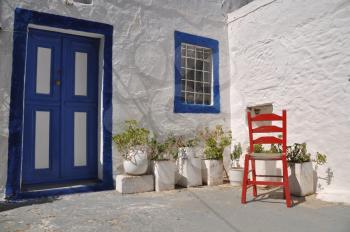 Royalty Free Photo of a Blue Door