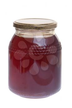 Royalty Free Photo of a Jar of Homemade Honey 