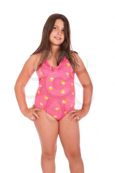 Royalty Free Photo of a Girl Wearing a Swimsuit 