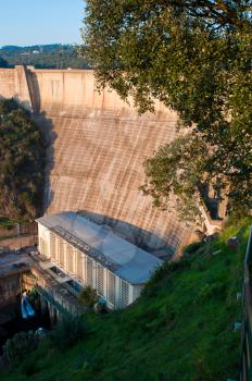 Royalty Free Photo of Castelo de Bode Dam in Tomar, Portugal