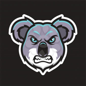 Royalty Free Clipart Image of a Koala Bear Mascot 