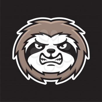 Royalty Free Clipart Image of a Sloth Mascot