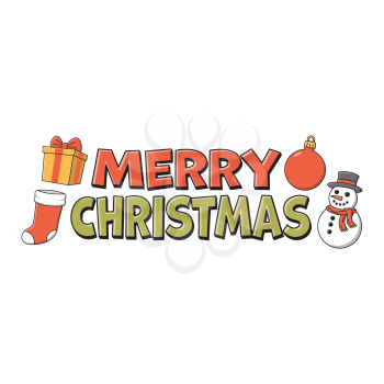 Royalty-Free Clipart Image Saying Merry Christmas