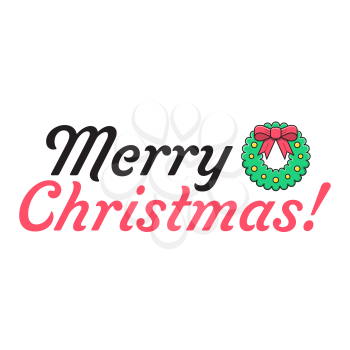 Royalty-Free Clipart Image Saying Merry Christmas