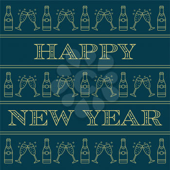 Royalty-Free Clipart Image of a New Year Poster