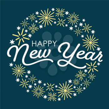 Royalty-Free Clipart Image of a Happy New Year Poster