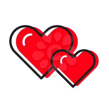 Royalty-Free Clipart Image of Hearts