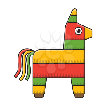 Royalty-Free Clipart Image of a Pinata. Part of a Cinco-de-Mayo set