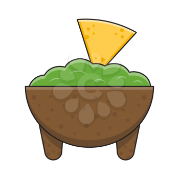 Royalty-Free Clipart Image of Guacamole. Part of a Cinco-de-Mayo set