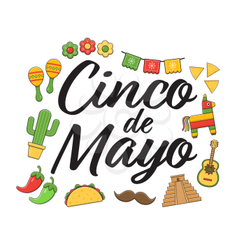 Royalty-Free Clipart Image of a Cinco-de-Mayo Poster