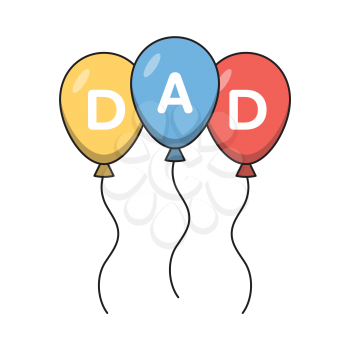 Royalty-free Clipart Image of Balloons for Father's Day