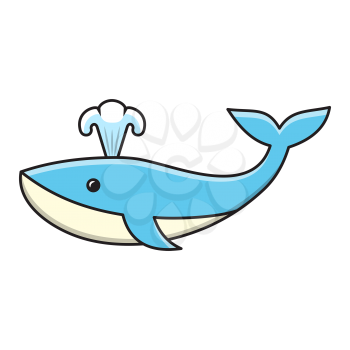 Royalty-Free Clipart Image of a Whale