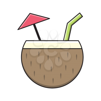 Royalty-Free Image of a Coconut Shell Drink