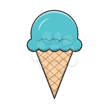 Royalty-Free Clipart Image of an Ice Cream Cone