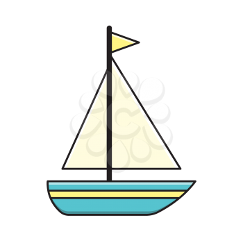 Royalty-Free Clipart Image of a Sailboat 