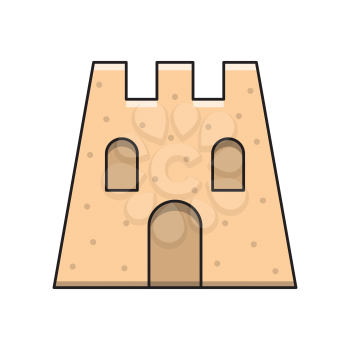 Royalty-Free Clipart Image of a Sand Castle