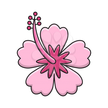 Royalty-Free Clipart Image of a Hibiscus Flower