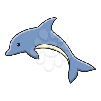 Royalty-Free Clipart Image of a Dolphin