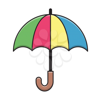 Royalty-Free Clipart Image of an Umbrella