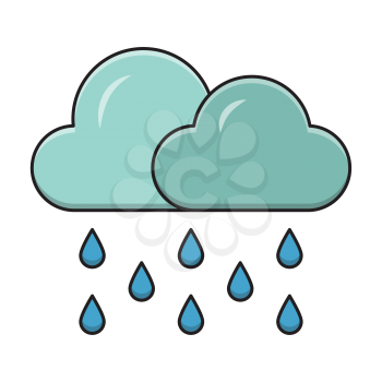 Royalty-Free Clipart Image of a rain cloud