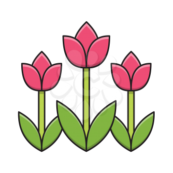 Royalty-Free Clipart Image Of Tulips