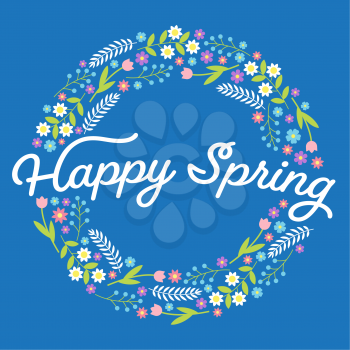 Royalty-Free Clipart Image Of A Happy Spring Poster