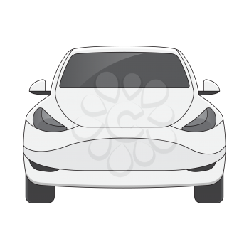 Royalty-free Clipart Image of a Eco-Friendly Car