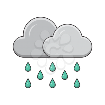 Royalty-Free Clipart Image of Rain