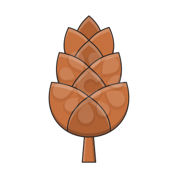 Royalty-Free Clipart Image of a Pine Cone