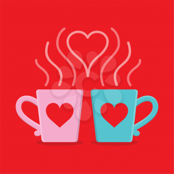 Royalty-free Clipart with Heart Mugs