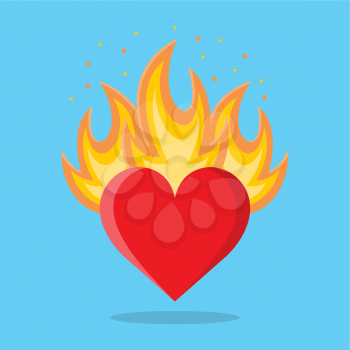 Royalty-free Clipart with a Flaming Heart