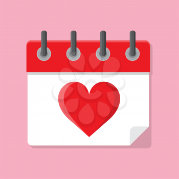 Royalty-free Clipart with a Heart Calendar