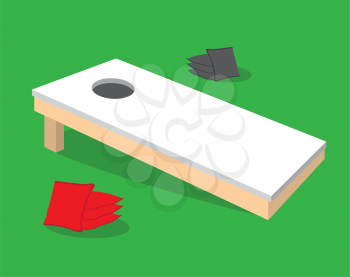 Royalty-Free Clipart Image of a Cornhole Game