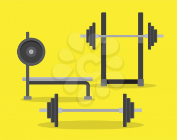Royalty-Free Clipart Image for Weight Training Gym Equipment