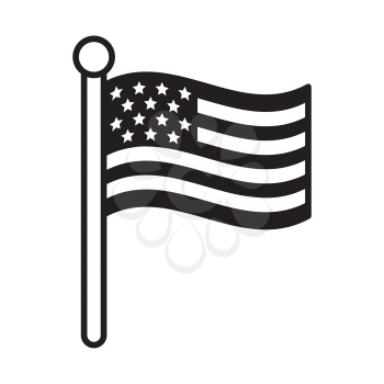 Royalty-Free Clipart Image of an American Flag
