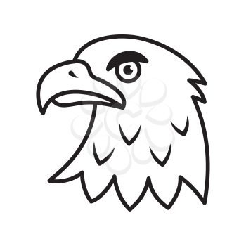 Royalty-Free Clipart Image of an Eagle Head