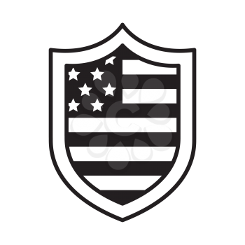 Royalty-Free Clipart Image of an American Shield or Crest
