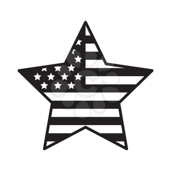 Royalty-Free Clipart Image of an American Flag Star Shaped