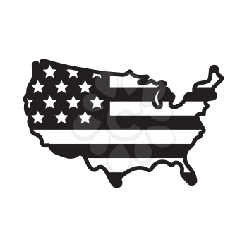 Royalty-Free Clipart Image of an American Flag 