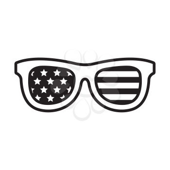 Royalty-Free Clipart Image of American Sunglasses