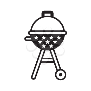 Royalty-Free Clipart Image of a BBQ Grill for 4th of July