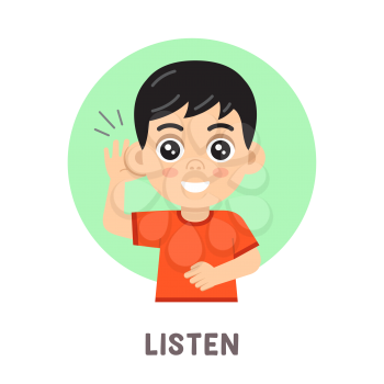 Royalty-free Vector Illustration for Back to School - Listen