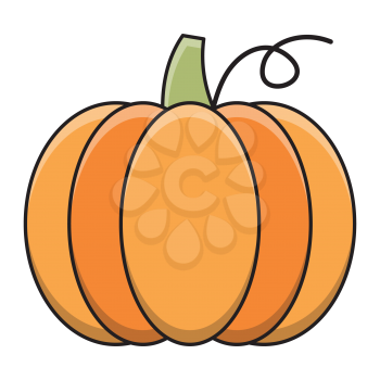 Royalty-free Clipart image of a pumpkin