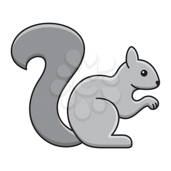 Royalty-free Clipart image of a squirrel