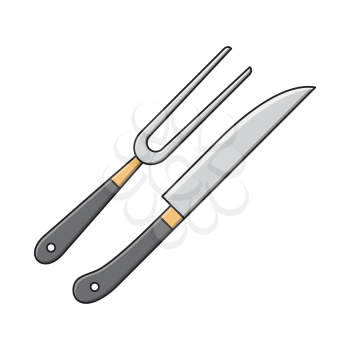 Royalty-free Clipart Image for Thanksgiving. Carving Tools