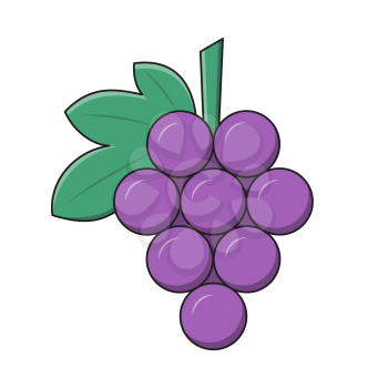 Royalty-free Clipart Image of Grapes