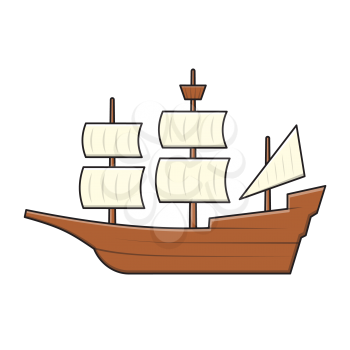Royalty-free Clipart Image of a Ship