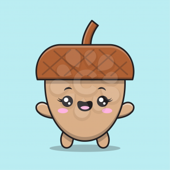 Royalty-free clipart Image of an Acorn Character
