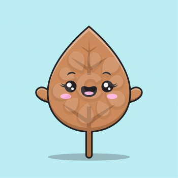 Royalty-free Clipart Image of a Leaf Character