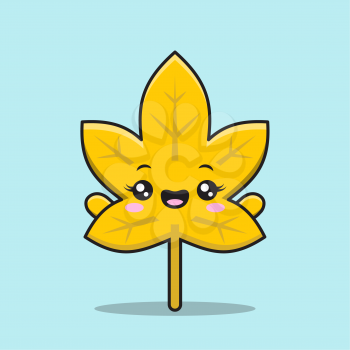 Royalty-free Clipart Image of a Leaf Character